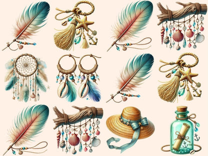 Ocean Boho Summer (P3) Clipart beach boho png - Wonders Artist