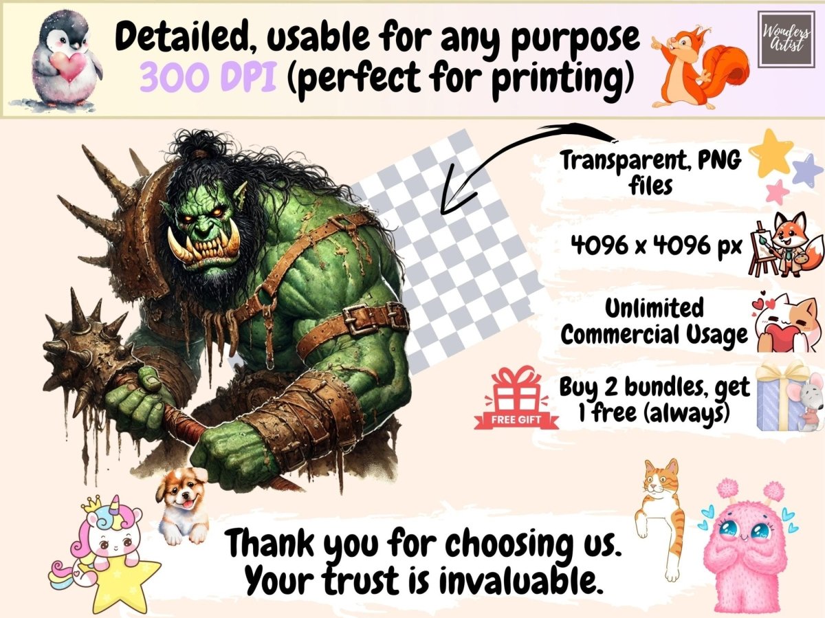 Ogres Clipart beast clipart - Wonders Artist