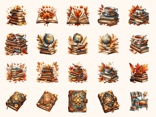 Old Library Fall Clipart