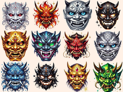 Oni Masks Clipart Demon Masks - Wonders Artist