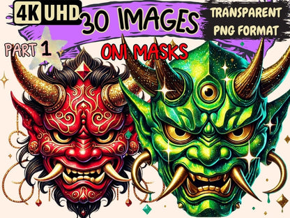 Oni Masks Clipart Demon Masks - Wonders Artist