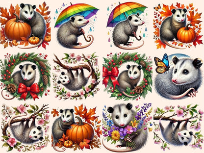 Opossum Clipart Animal Clipart - Wonders Artist