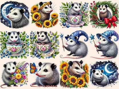 Opossum Clipart Animal Clipart - Wonders Artist