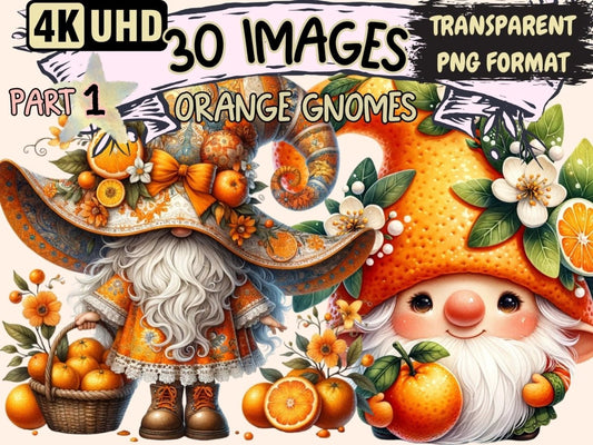 Orange Fruit Gnomes Clipart cartoon gnomes - Wonders Artist