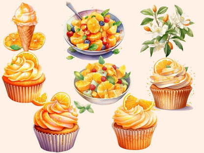 Oranges Watercolor Clipart cute clipart - Wonders Artist