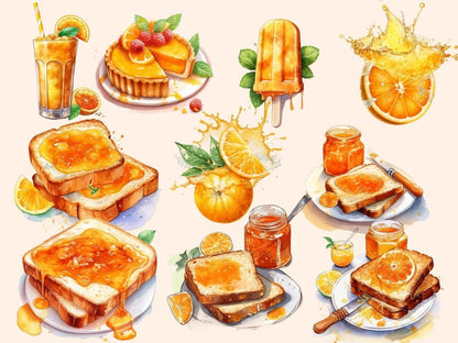 Oranges Watercolor Clipart cute clipart - Wonders Artist