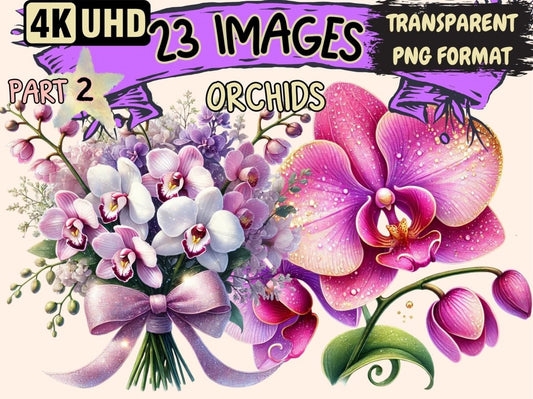 Orchids (P2) Clipart Botanical Orchids - Wonders Artist