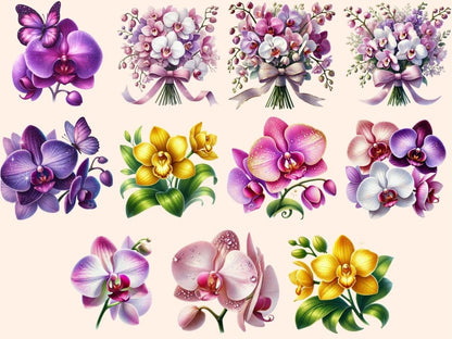 Orchids (P2) Clipart Botanical Orchids - Wonders Artist