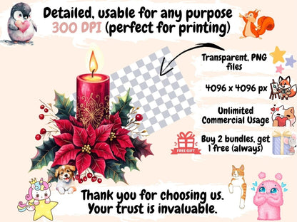 Ornate Christmas Watercolor Clipart Christmas Clipart - Wonders Artist