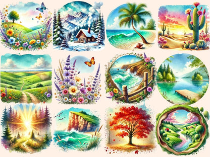 Outdoor Landscapes Clipart countryside png forest clipart hiking landscape png - WondersArtist