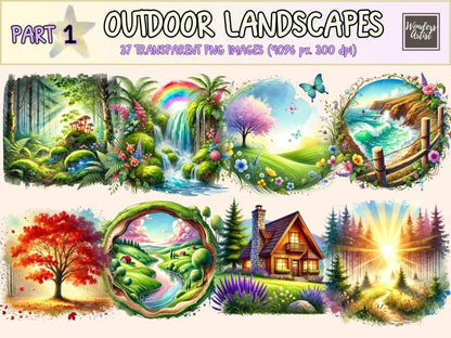 Outdoor Landscapes Clipart countryside png forest clipart hiking landscape png - WondersArtist