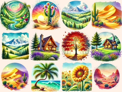 Outdoor Landscapes Clipart countryside png forest clipart hiking landscape png - WondersArtist
