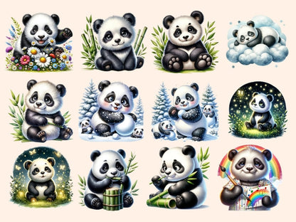 Pandas Clipart bear clipart - Wonders Artist
