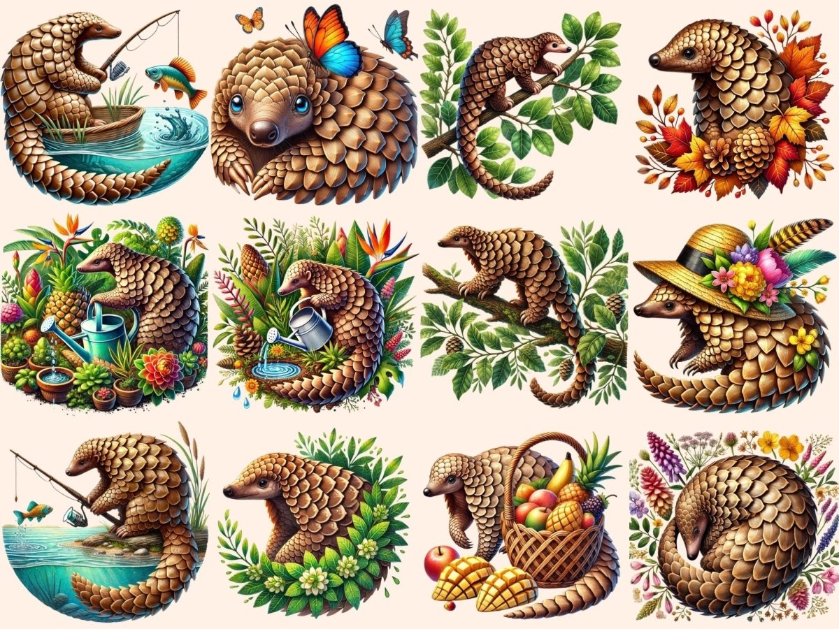 Pangolins Clipart Animal Clipart - Wonders Artist