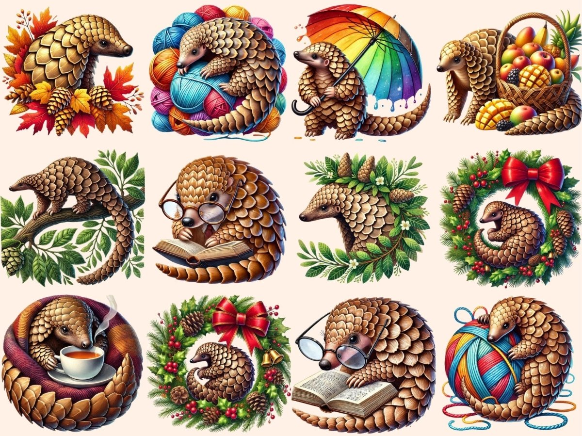 Pangolins Clipart Animal Clipart - Wonders Artist