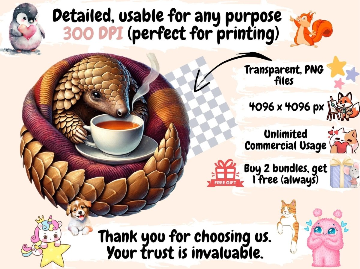 Pangolins Clipart Animal Clipart - Wonders Artist