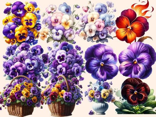 パンジーのクリップアート