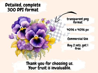 Pansy Flowers Watercolor Clipart pansies clipart - Wonders Artist