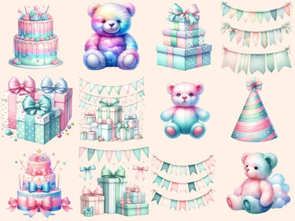 Pastel Birthday Clipart birthday clipart - Wonders Artist