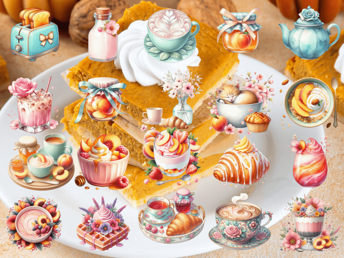 Pastel Breakfast Clipart (LIMITED EDITION) image 4