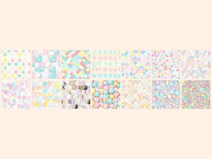 Pastel Candy Tiles Seamless Pattern Digital Papers candy digital candy tile print colorful tiles - WondersArtist