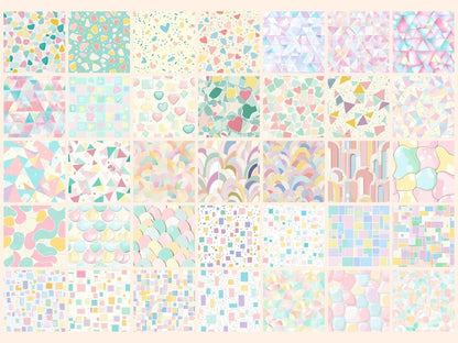 Pastel Candy Tiles Seamless Pattern Digital Papers candy digital candy tile print colorful tiles - WondersArtist