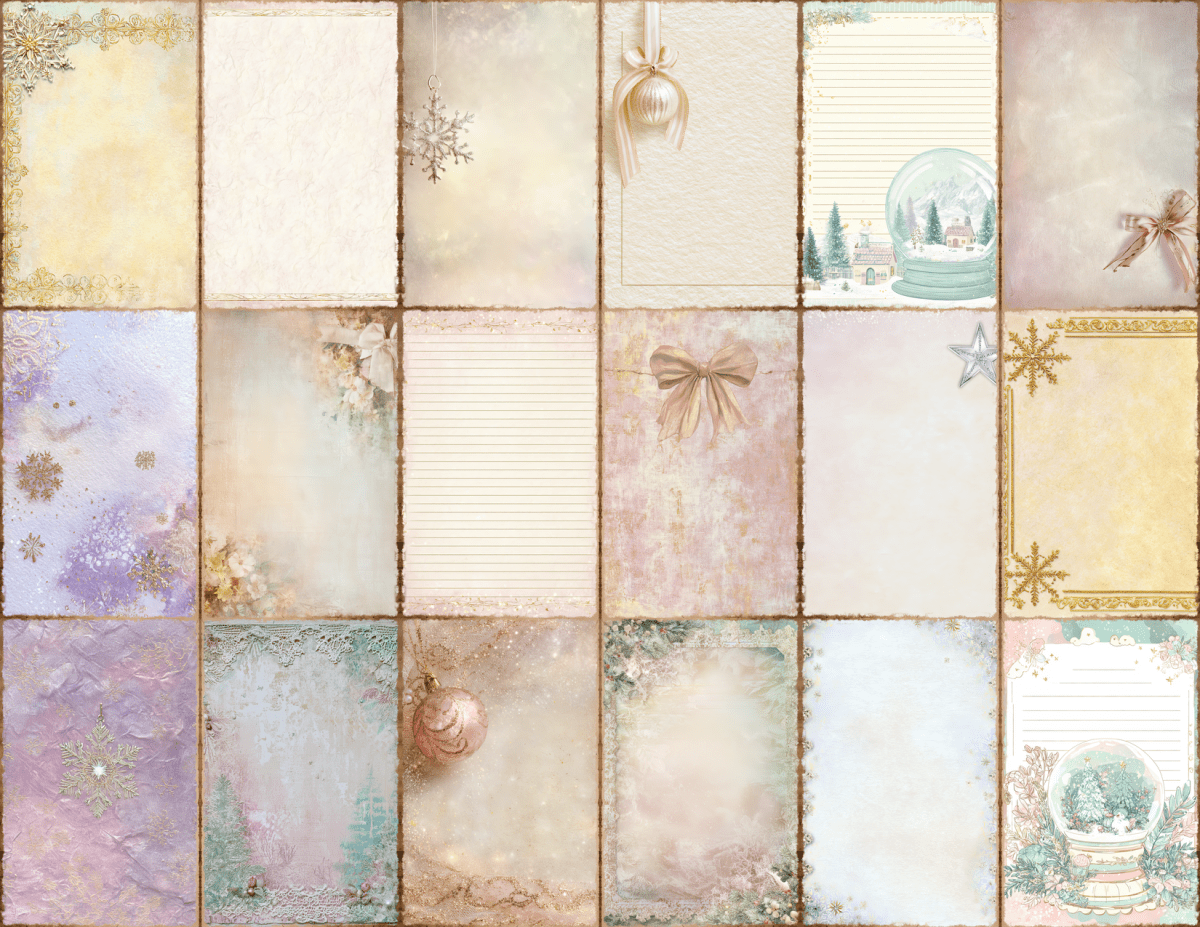 Pastel Christmas Journal Pages All Bundles Journal Pages new bundles all - WondersArtist