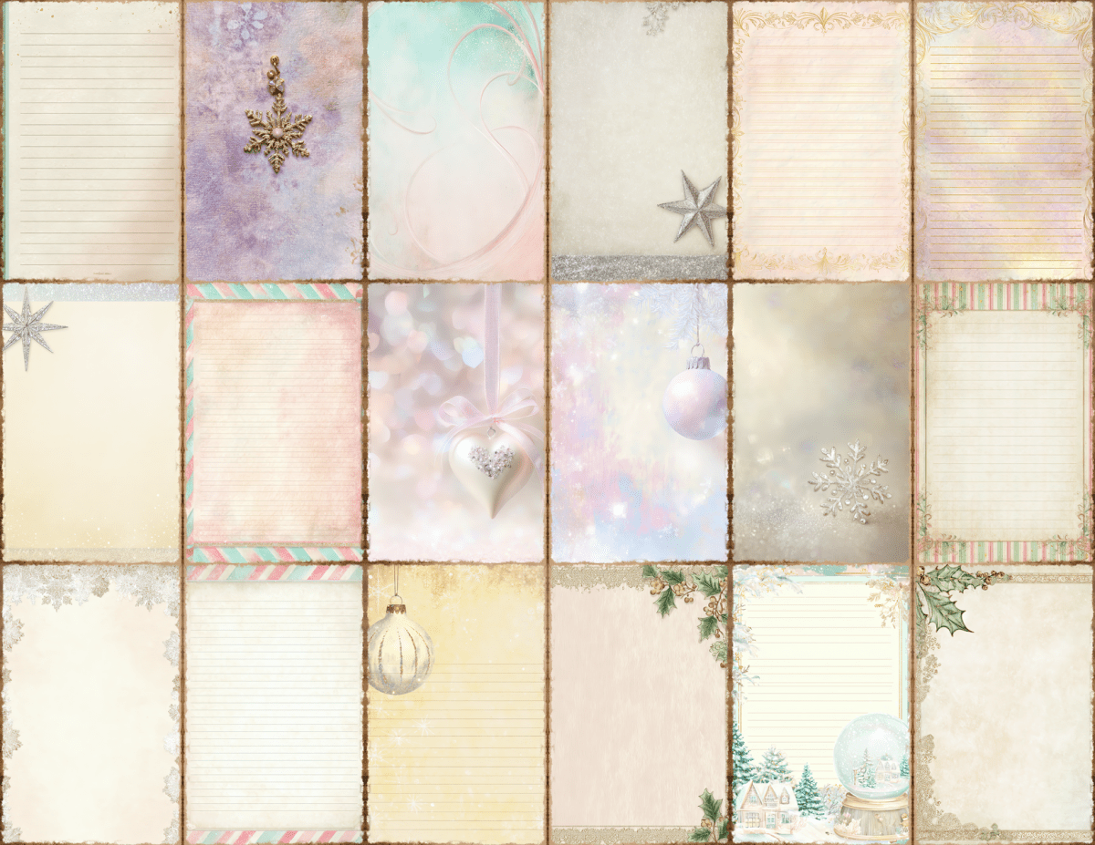 Pastel Christmas Journal Pages All Bundles Journal Pages new bundles all - WondersArtist