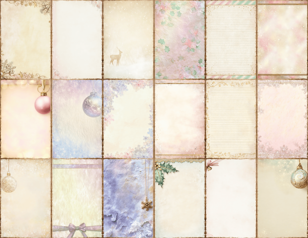 Pastel Christmas Journal Pages All Bundles Journal Pages new bundles all - WondersArtist