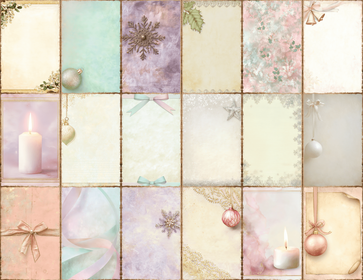 Pastel Christmas Journal Pages All Bundles Journal Pages new bundles all - WondersArtist