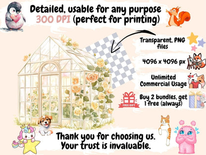 Pastel Garden Watercolor Clipart blooming florals png - Wonders Artist