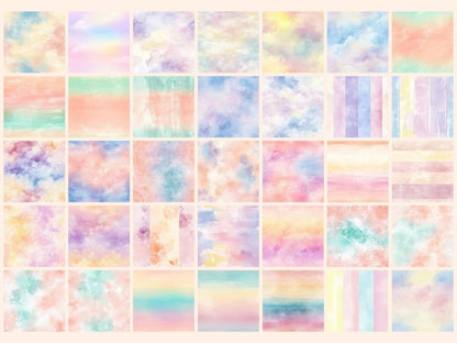 Pastel Gradients Seamless Digital Paper Gradient Blend Paper - Wonders Artist