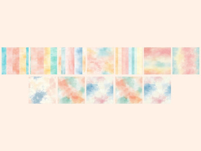 Pastel Gradients Seamless Digital Paper Gradient Blend Paper - Wonders Artist