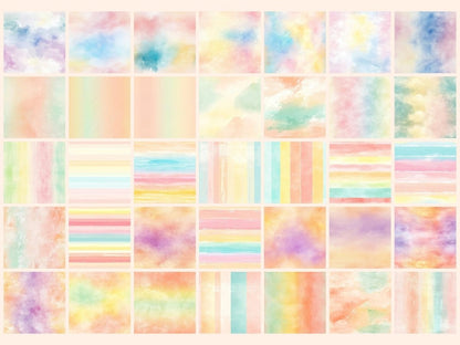 Pastel Gradients Seamless Digital Paper Gradient Blend Paper - Wonders Artist