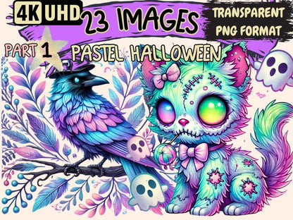 Pastel Halloween Clipart colorful halloween - Wonders Artist