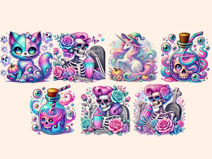 Pastel Halloween (P2) Clipart COLORFUL HALLOWEEN - Wonders Artist