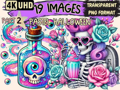 Pastel Halloween (P2) Clipart COLORFUL HALLOWEEN - Wonders Artist