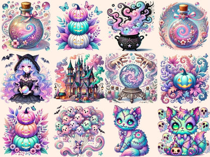 Pastel Halloween (P3) Clipart Cute Halloween PNG - Wonders Artist