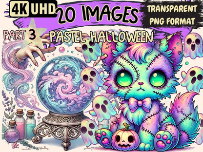 Pastel Halloween (P3) Clipart Cute Halloween PNG - Wonders Artist