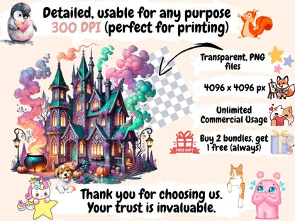 Pastel Halloween (P3) Clipart Cute Halloween PNG - Wonders Artist