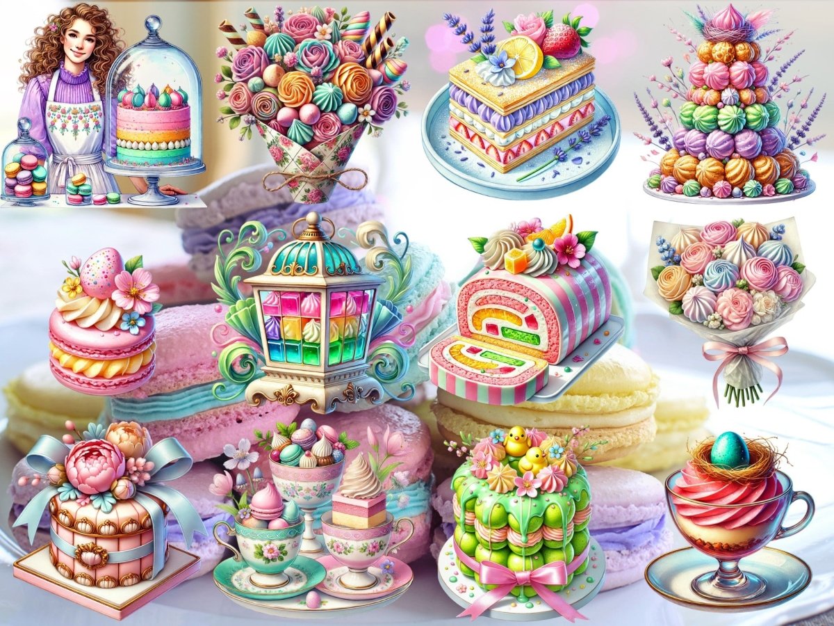 Clipart Patiserie Pastel (EDIȚIE LIMITATĂ) image 5