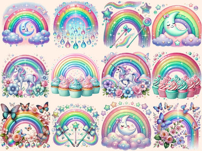 Pastel Rainbows Clipart Light Rainbow Art - Wonders Artist