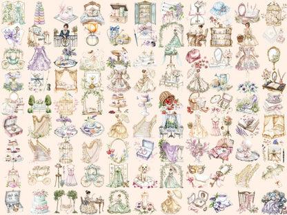 Pastel Reverie Watercolor Clipart cottagecore clipart dreamy clipart fantasy pastel png - WondersArtist