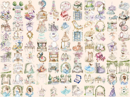 Pastel Reverie Watercolor Clipart cottagecore clipart dreamy clipart fantasy pastel png - WondersArtist