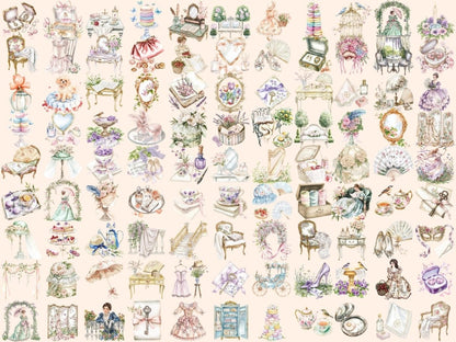 Pastel Reverie Watercolor Clipart cottagecore clipart dreamy clipart fantasy pastel png - WondersArtist