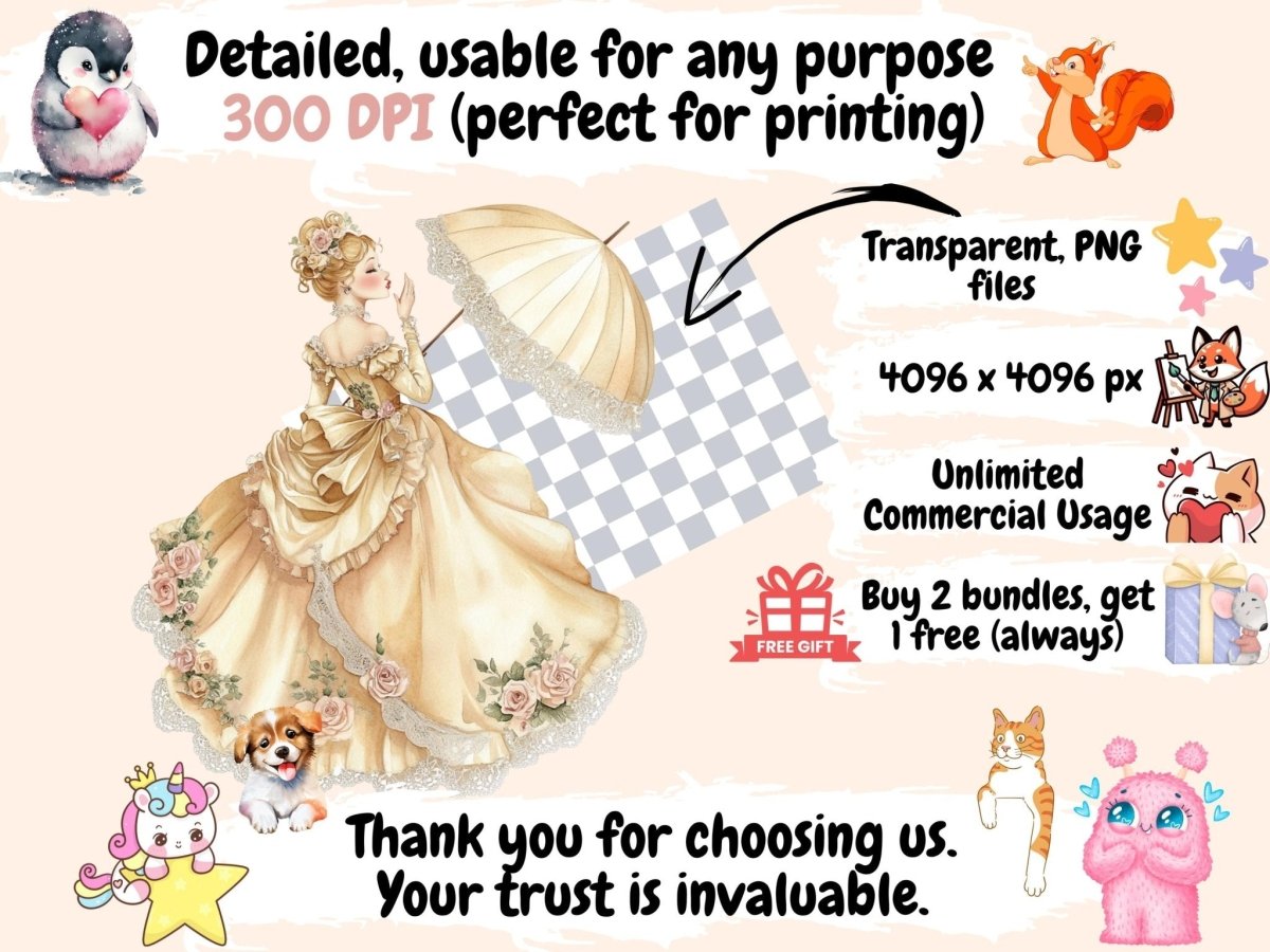 Pastel Reverie Watercolor Clipart cottagecore clipart dreamy clipart fantasy pastel png - WondersArtist