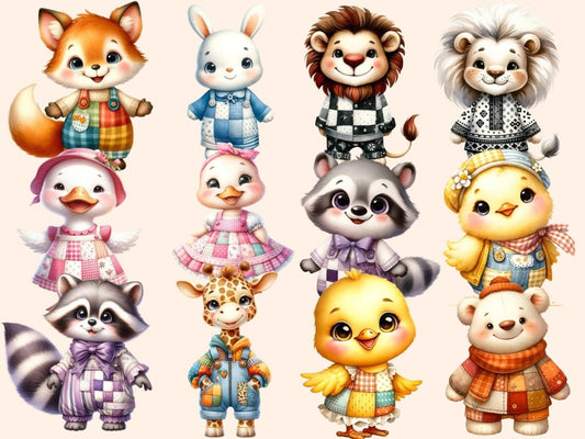 Koláže zvířat Clipart