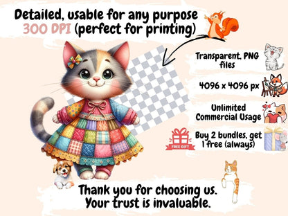 Patchwork Animals Clipart animal clipart - Wonders Artist