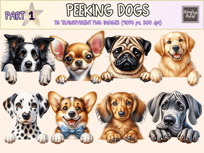 Peeking Dogs Clipart autopost Cute Dog Art CUTE PUPPY CLIPART - WondersArtist