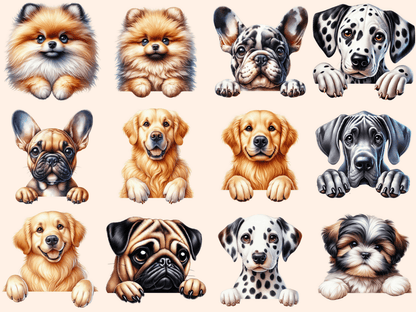 Peeking Dogs Clipart autopost Cute Dog Art CUTE PUPPY CLIPART - WondersArtist